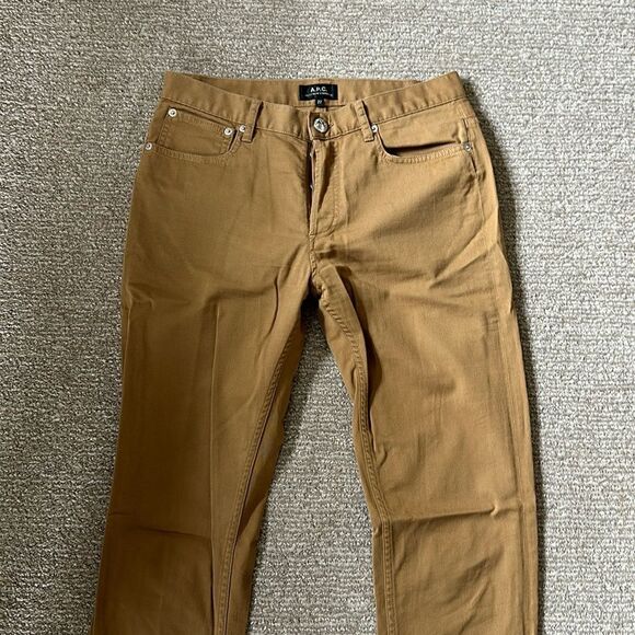 Mens A.P.C Tan/Brown Petit New Standard Skinny Jeans 27W - Picture 2 of 8